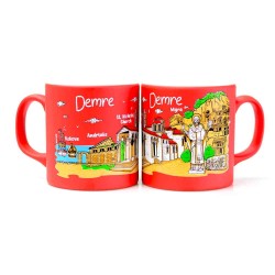 Demre Temalı Seramik Renkli Baskılı Kupa 82x90 mm