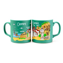Demre Temalı Seramik Renkli Baskılı Kupa 82x90 mm